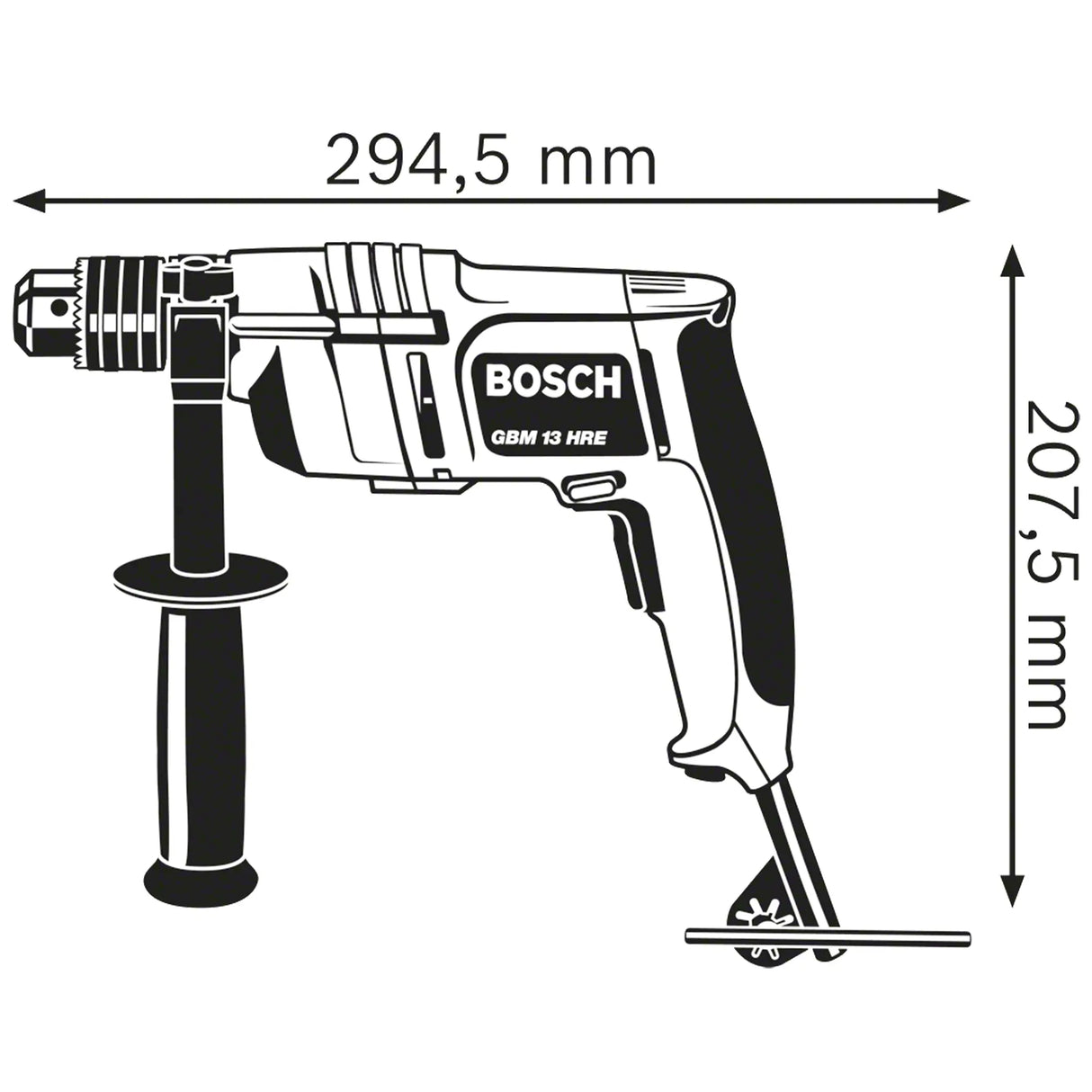 Trapano battente Bosch GBM 13 HRE 550W