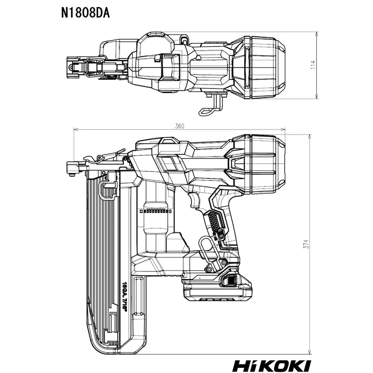 Graffatrice Hikoki N1808DAW4Z 18V
