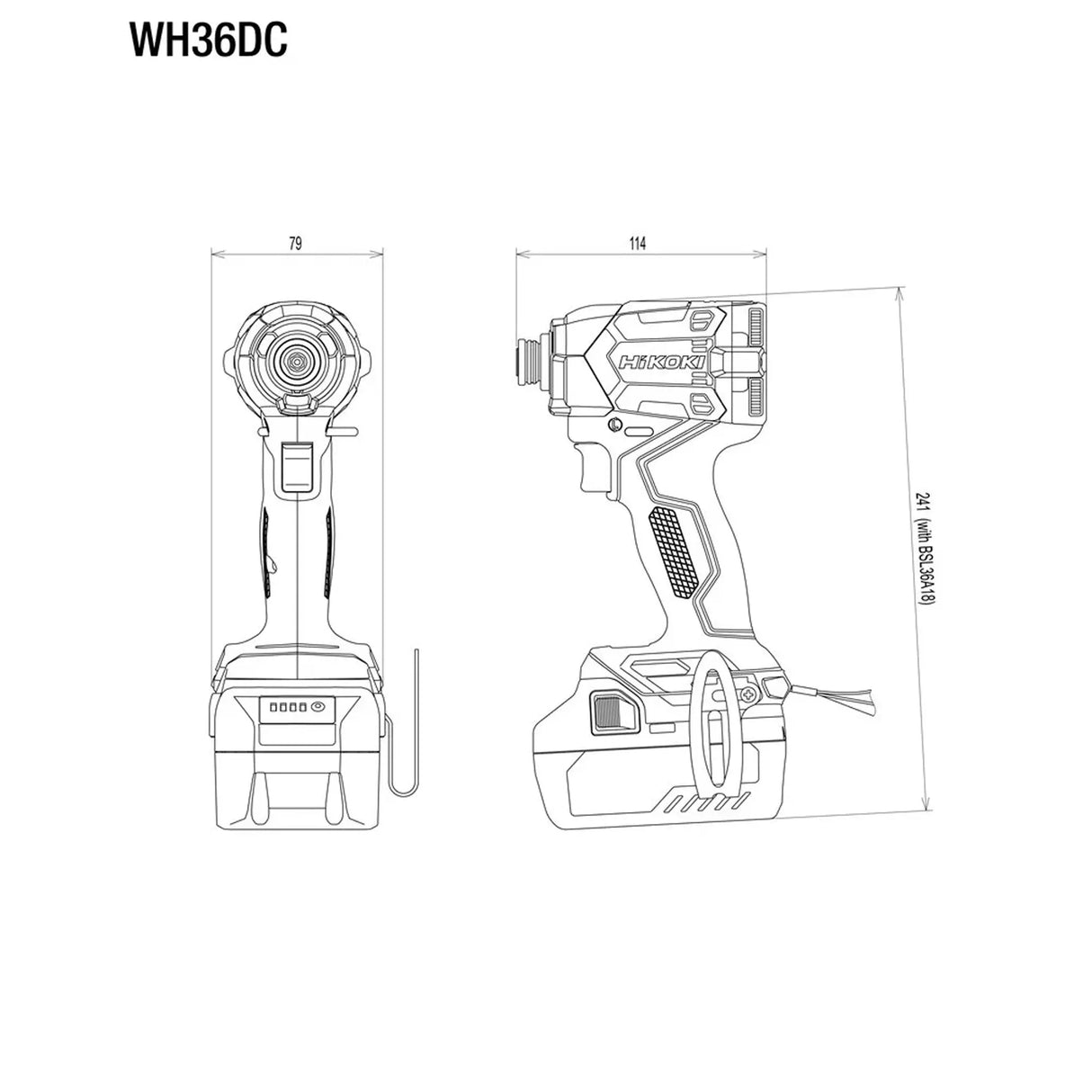 Avvitatore a Impulsi Hikoki WH36DCW2Z 36V