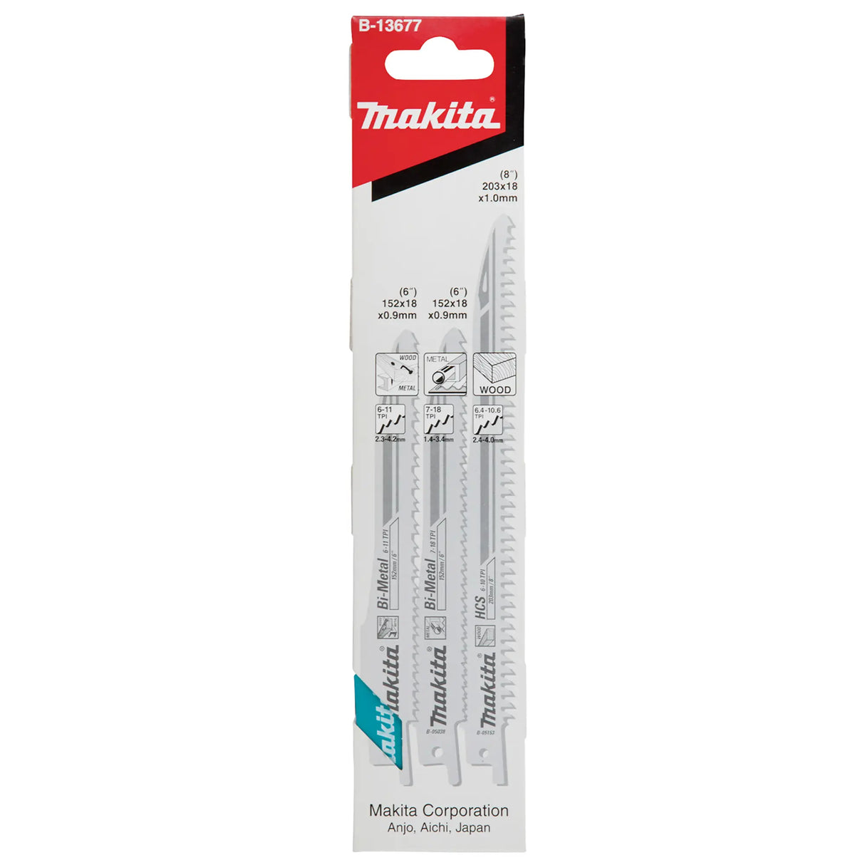 Set 3 lame Makita B-13677