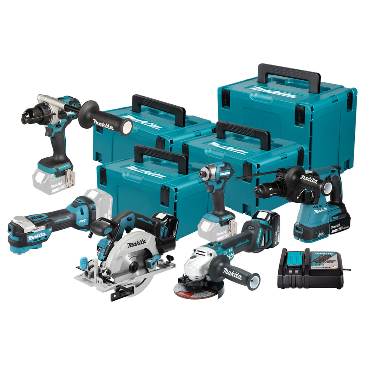 DLX6145JX1 - Combo Kit Makita DLX6145JX1 LXT 18V 5Ah 6 Tools