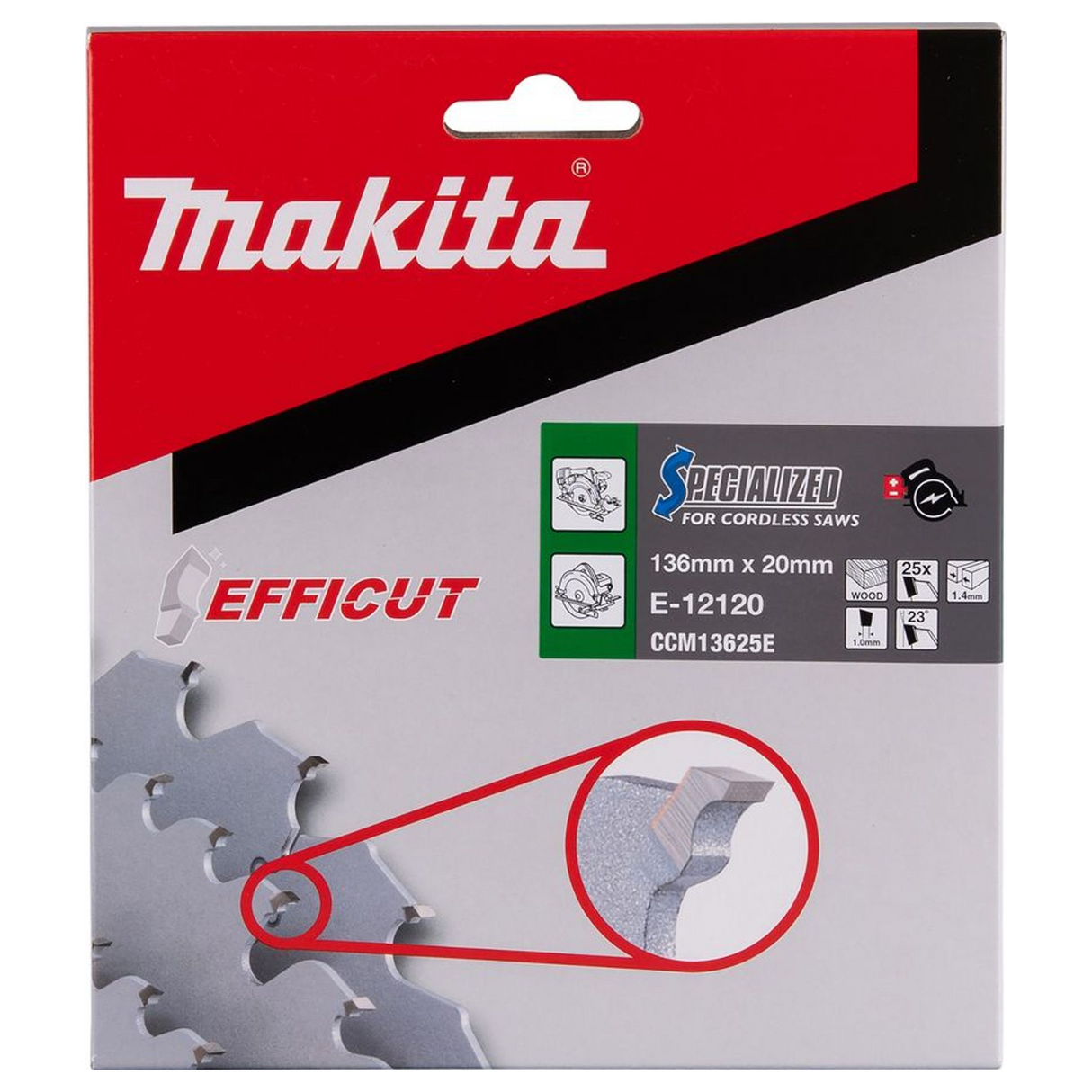 Lama Circolare Makita Efficut E-12120 136mm 25T