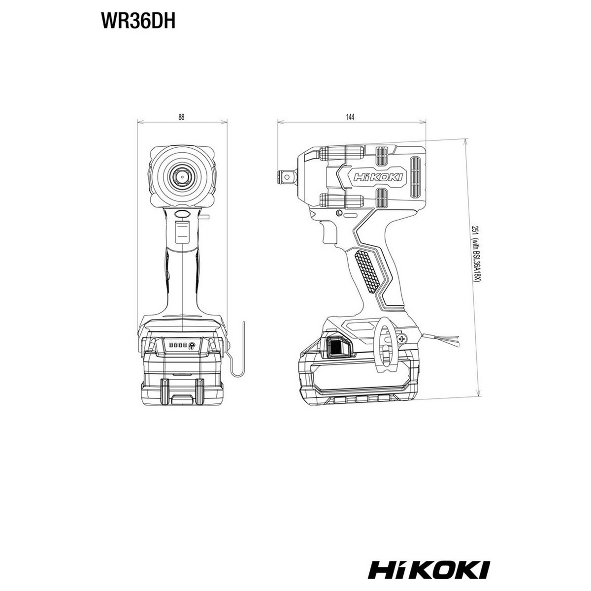 WR36DHWRZ - HiKOKI WR36DHWRZ 36V Impact Wrench - Image 9