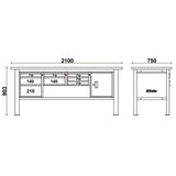 Banco da lavoro Beta C58BC-X2,1 8CA arancione