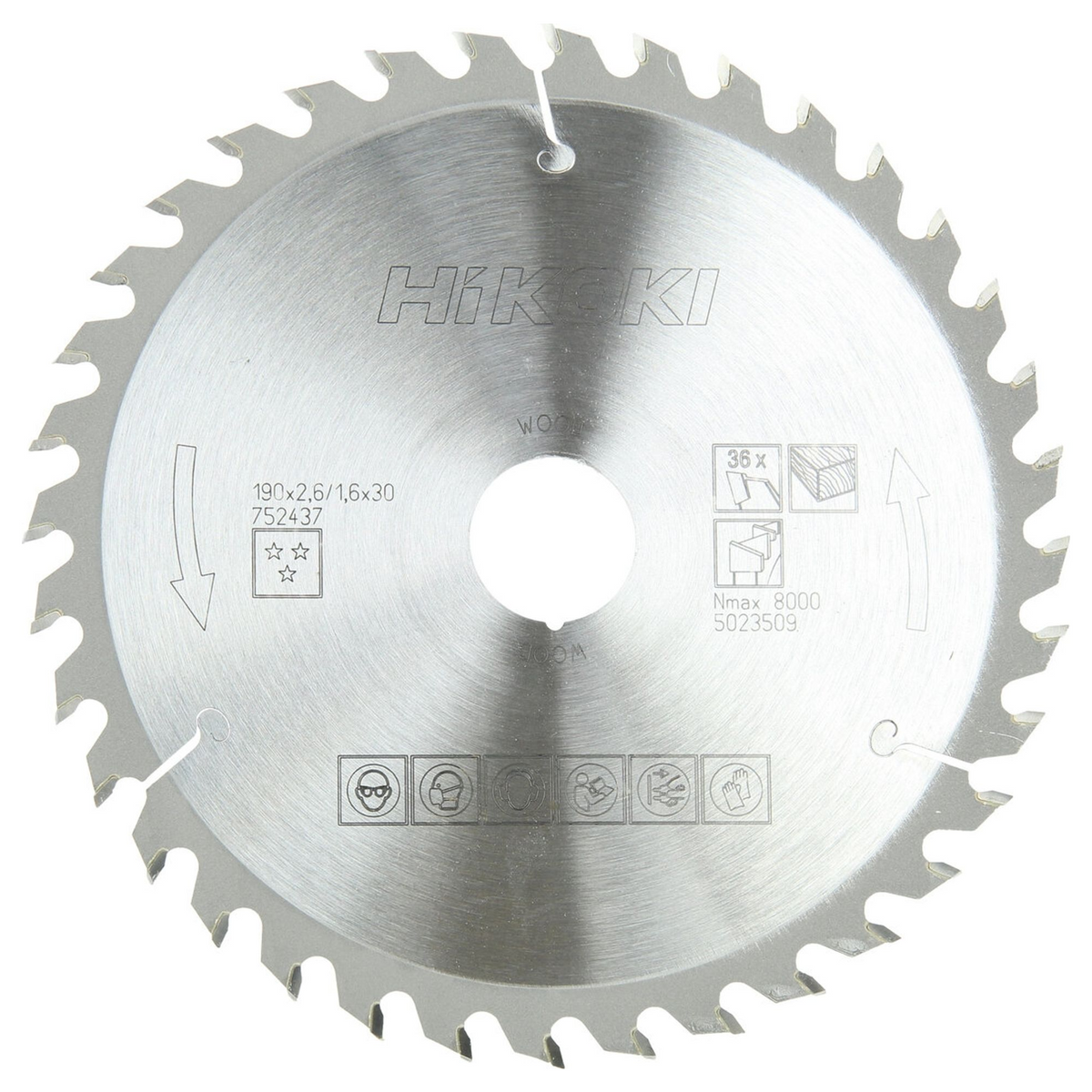 752437 - HiKOKI 752437 190x30mm Z36 Alternating Teeth Wood Saw Blade