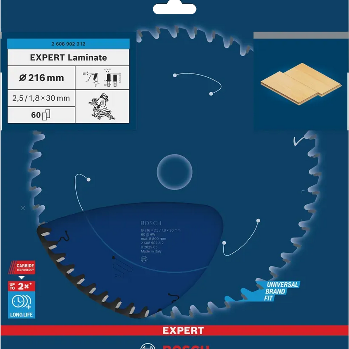 Lama Circolare Bosch Expert Laminate per Laminato