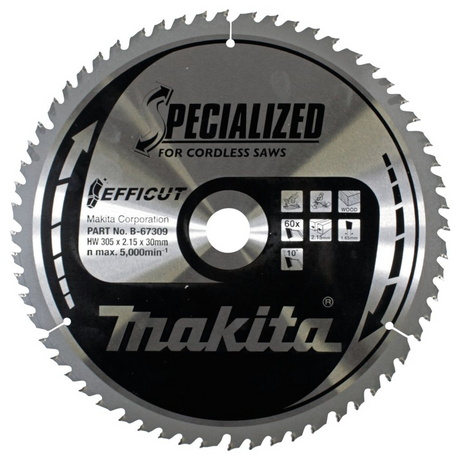 B-67309 - Lama Efficut TCT Makita B-67309 305x30mm 60 Denti - Immagine 2