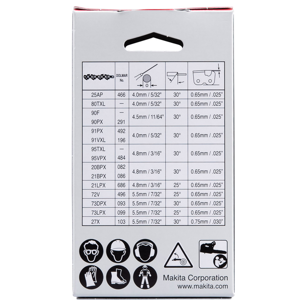 191T89-0 - Chain Makita 80TXL 191T89-0 .325" 1.1mm 46 links - Image 4