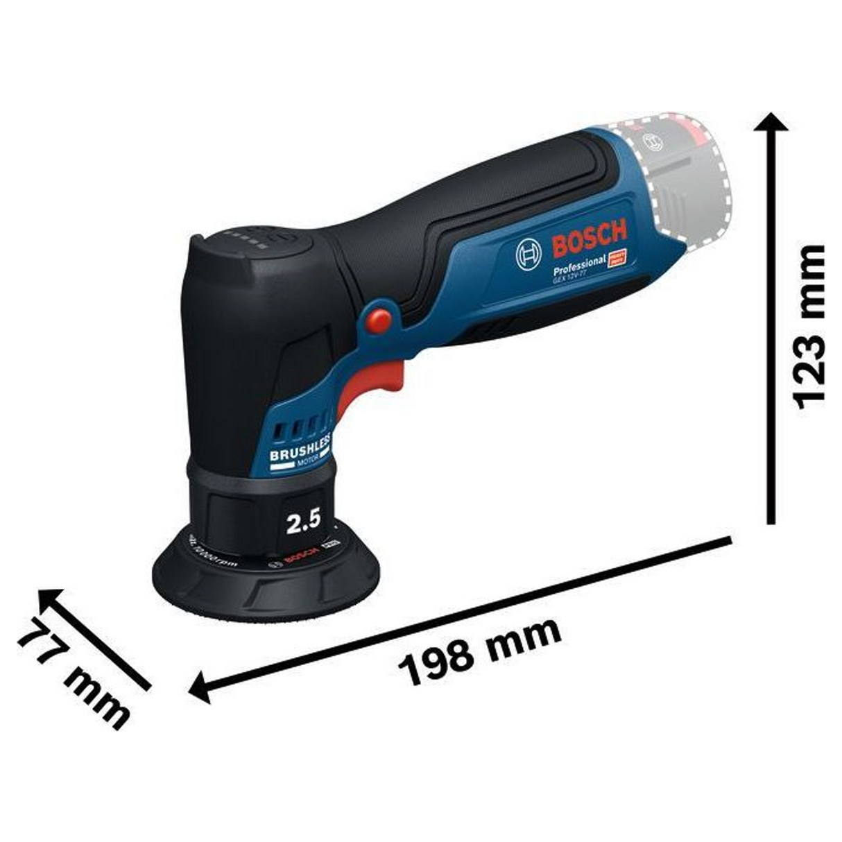 Levigatrice Bosch GEX 12V-77 PRO 12V