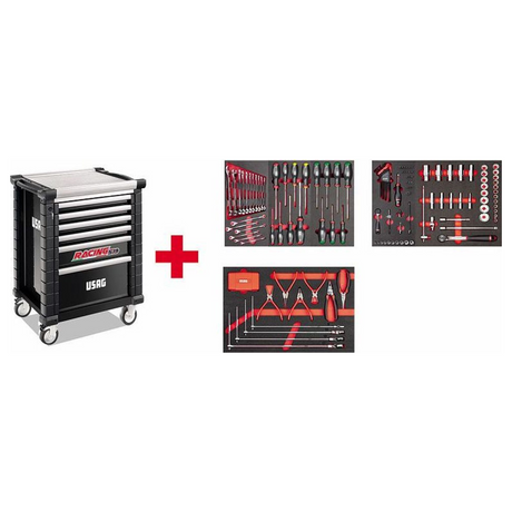 U05191627 - Cart USAG 519 RS6/3NMA with 495 MAA Auto Repair Assortment 155 pcs